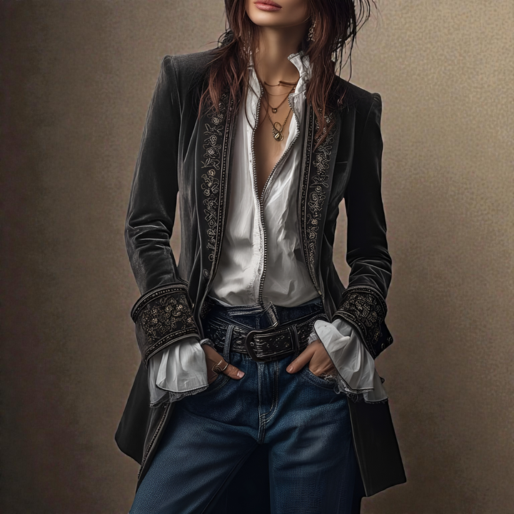 Nuria | Elegant Samtjakke