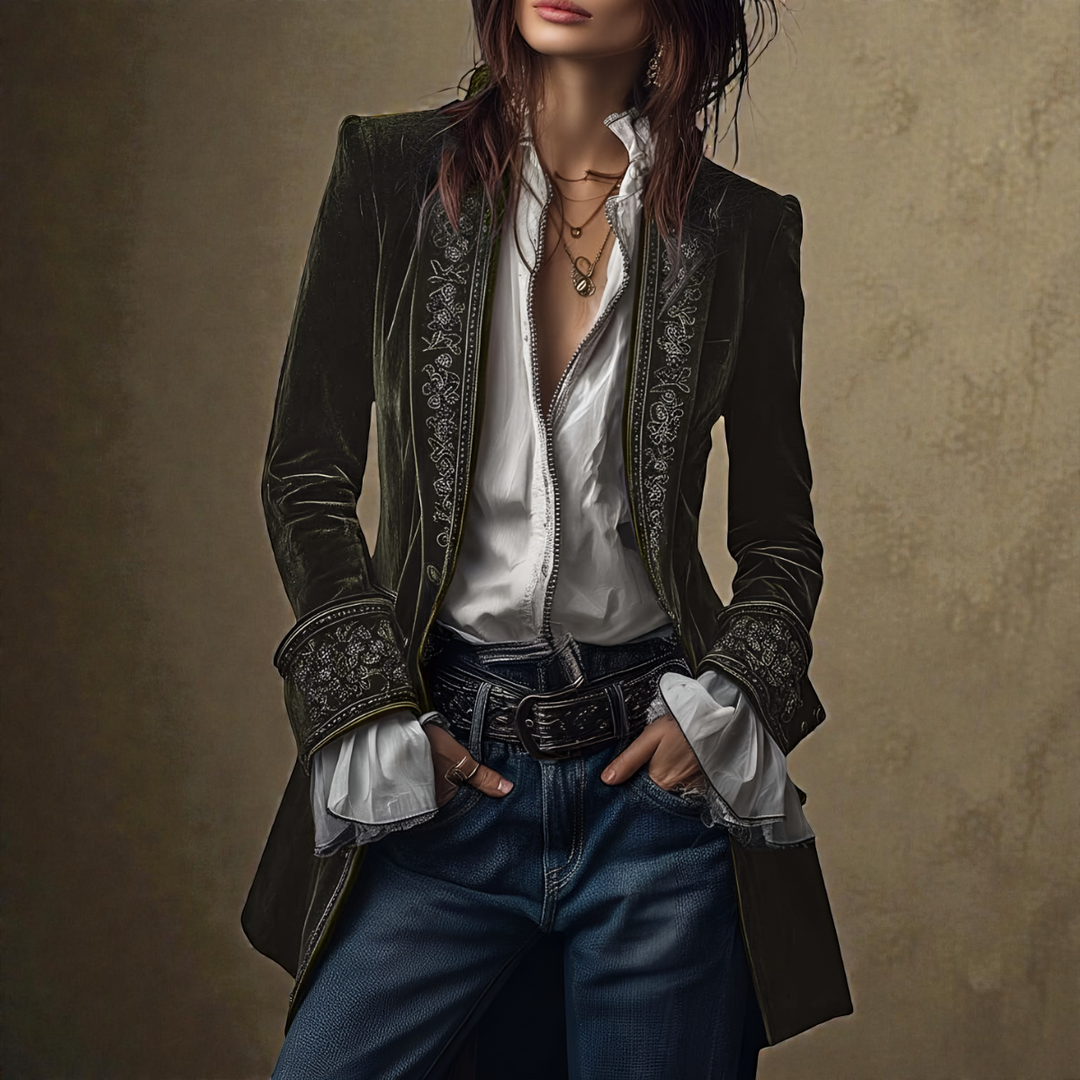 Nuria | Elegant Samtjakke