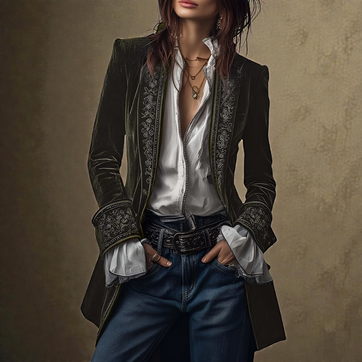 Nuria | Elegant Samtjakke