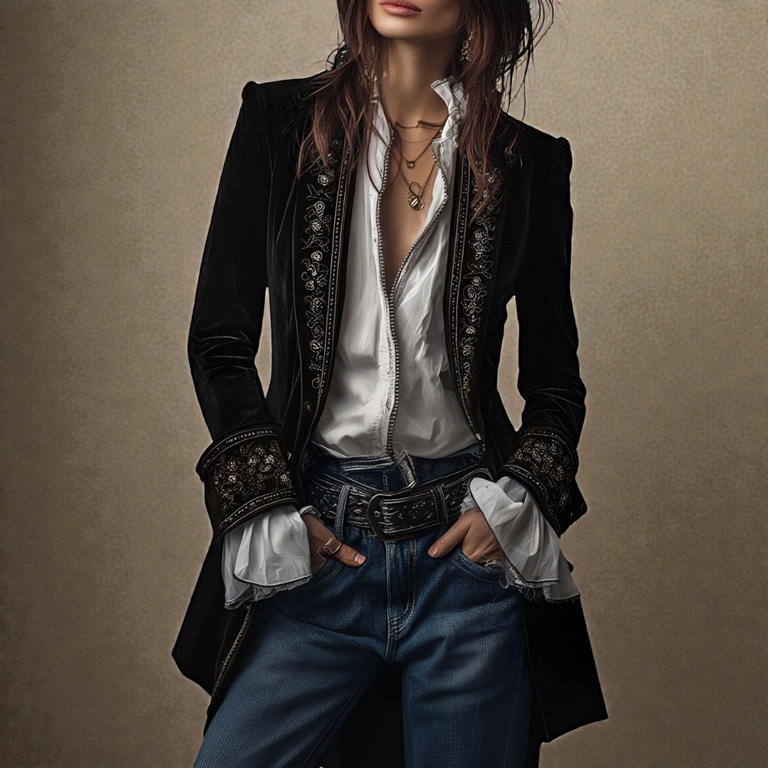 Nuria | Elegant Samtjakke